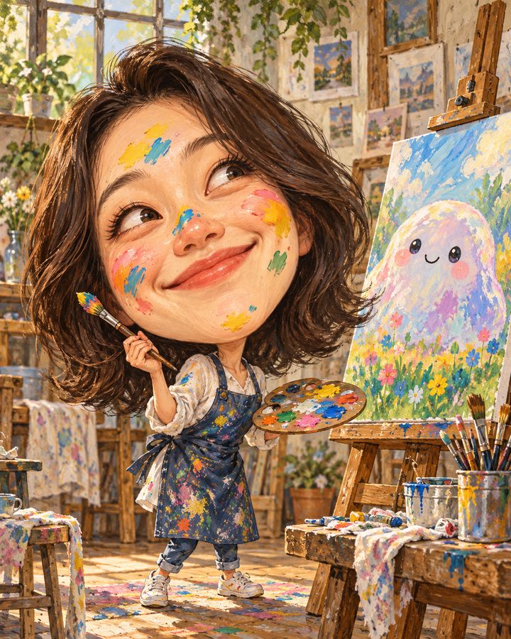 그림 그리는 날 캐리커처 예시