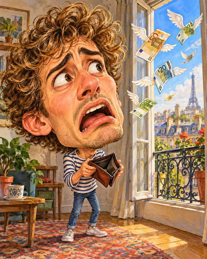 Payday fly-by — caricature example