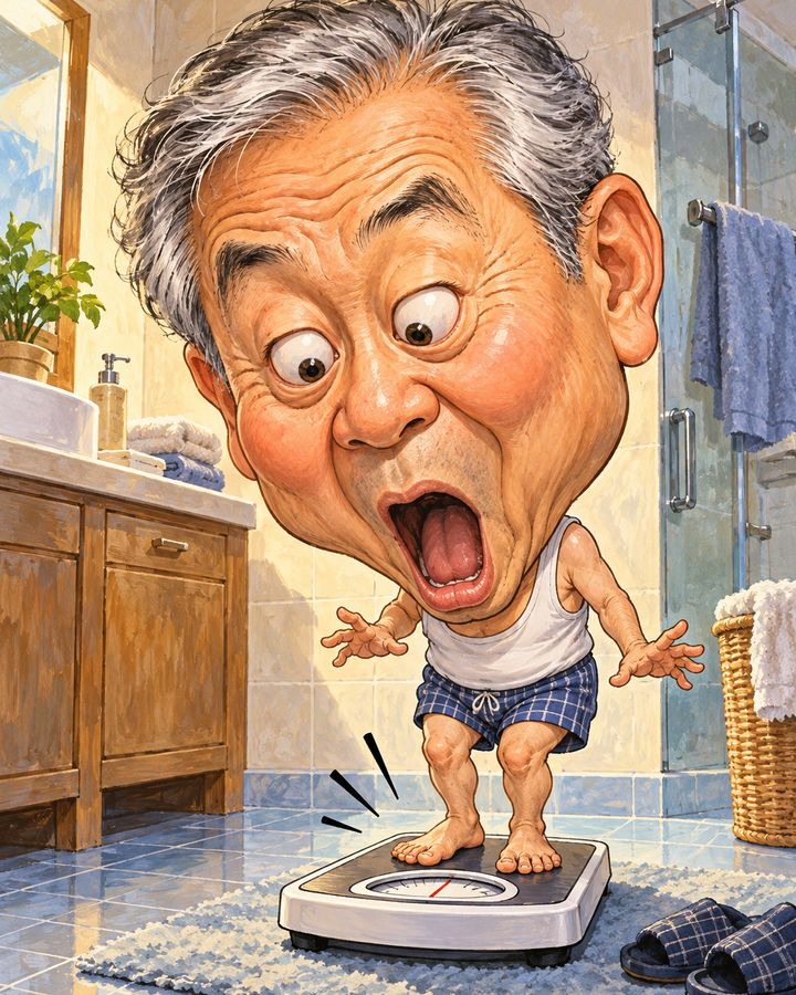 Scale shock — caricature example