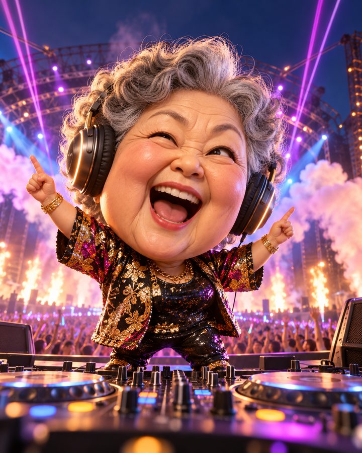 페스티벌 DJ 3D 캐리커처 예시