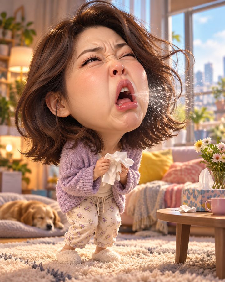 정지 화면 표정 3D 캐리커처 예시
