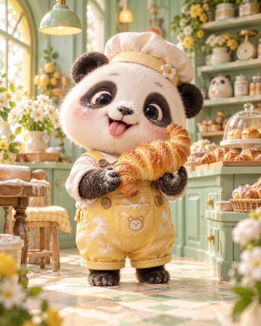 Baker panda chef — AI example